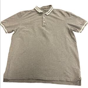 American Eagle gray short sleeve polo shirt men’s size large 100% cotton.